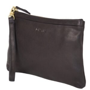Moyen Artisan Leather Zipper Pouch