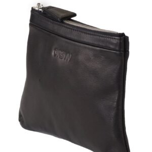 Petite Compact Leather Zipper Pouch