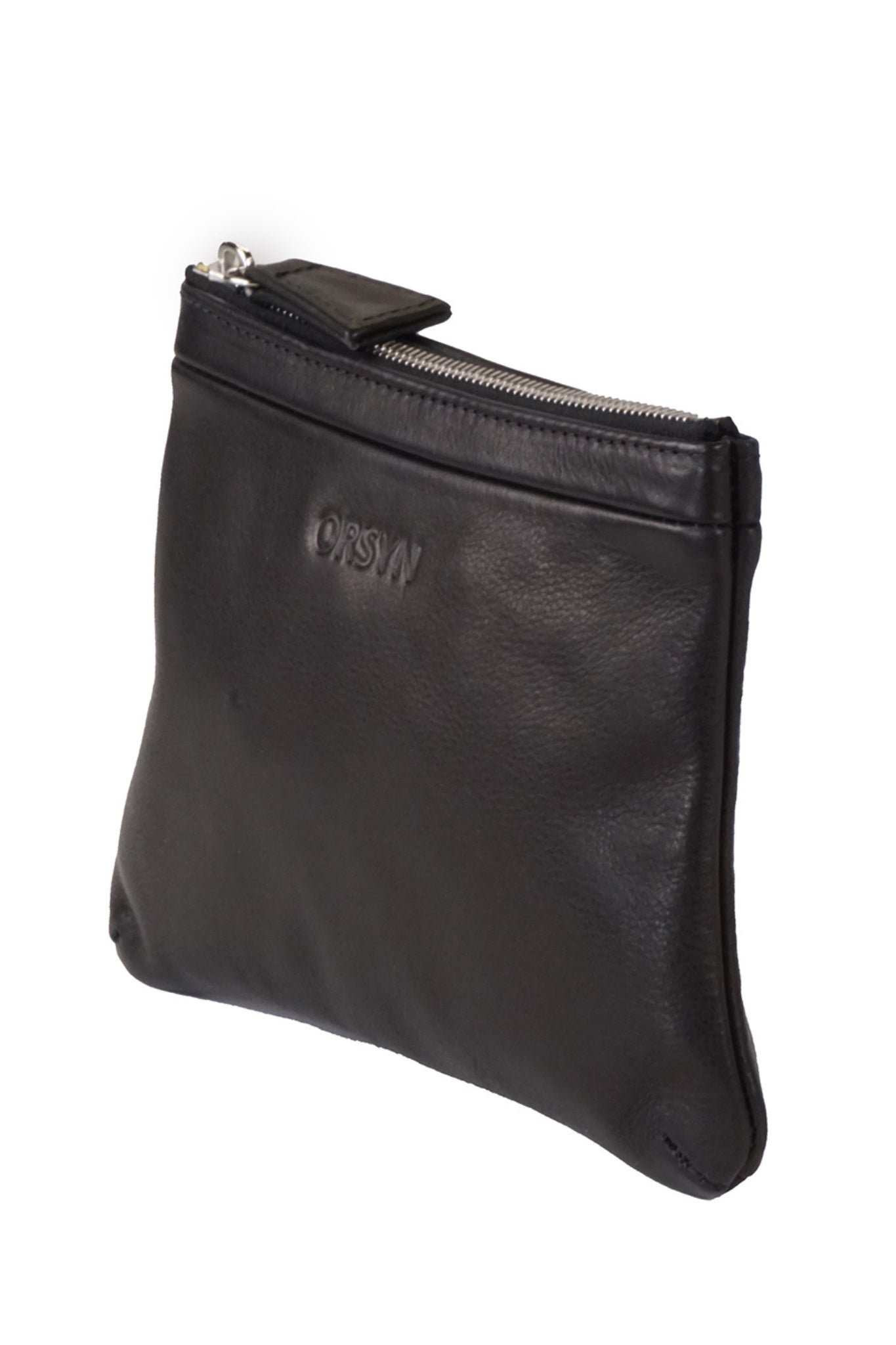 Petite Compact Leather Zipper Pouch