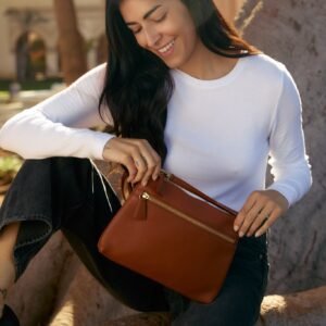 Sydney Dual-Strap Leather Crossbody