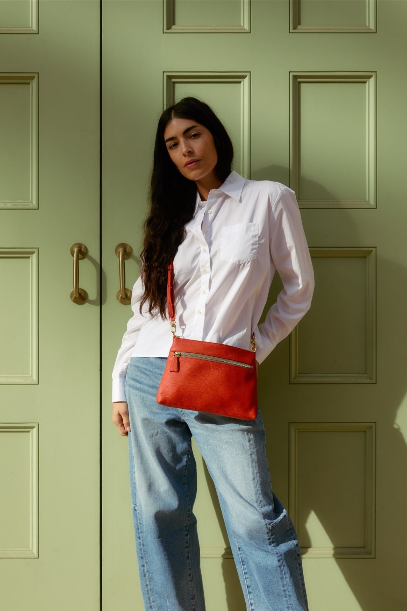 Sydney Dual-Strap Leather Crossbody - Image 2