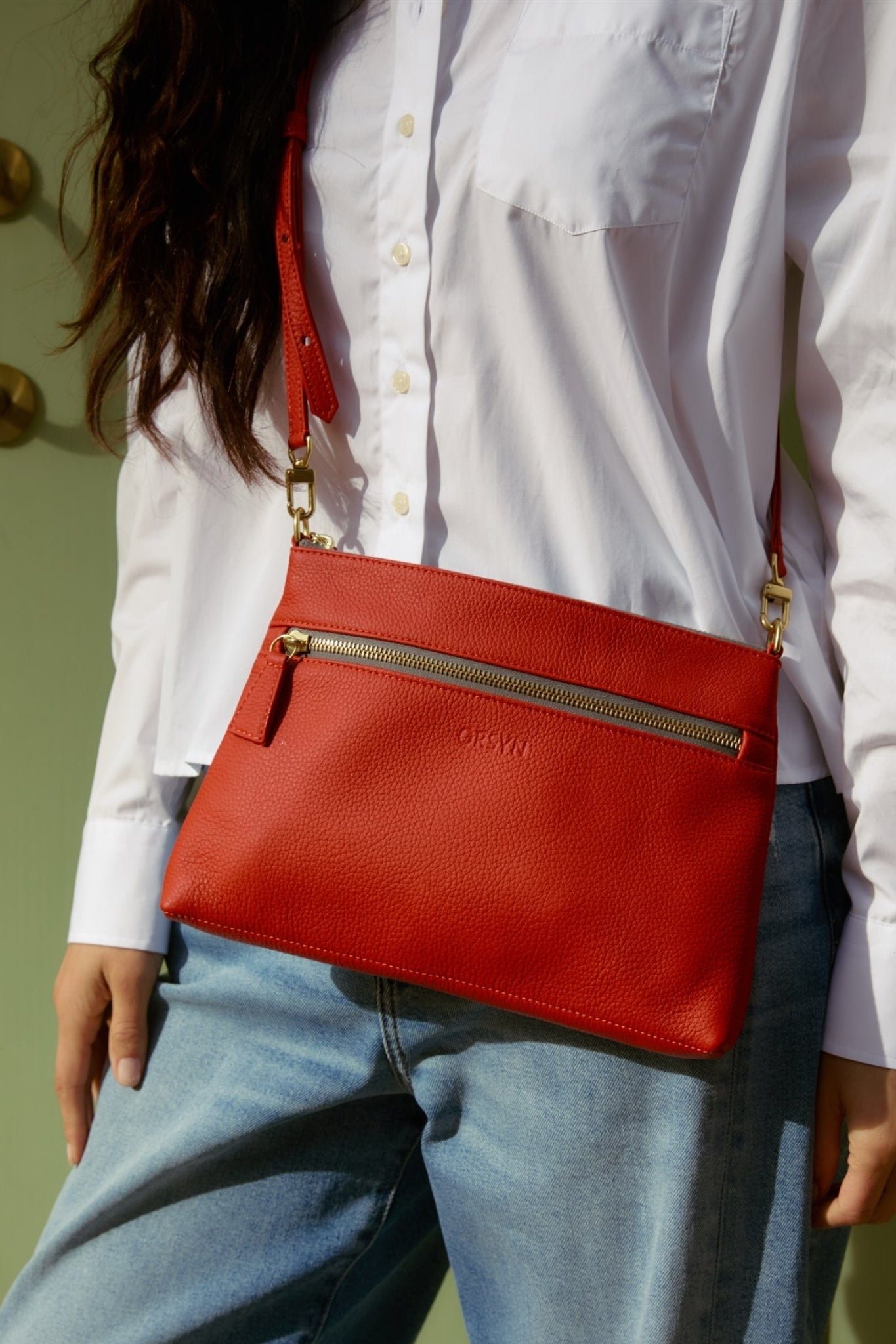 Sydney Dual-Strap Leather Crossbody - Image 3