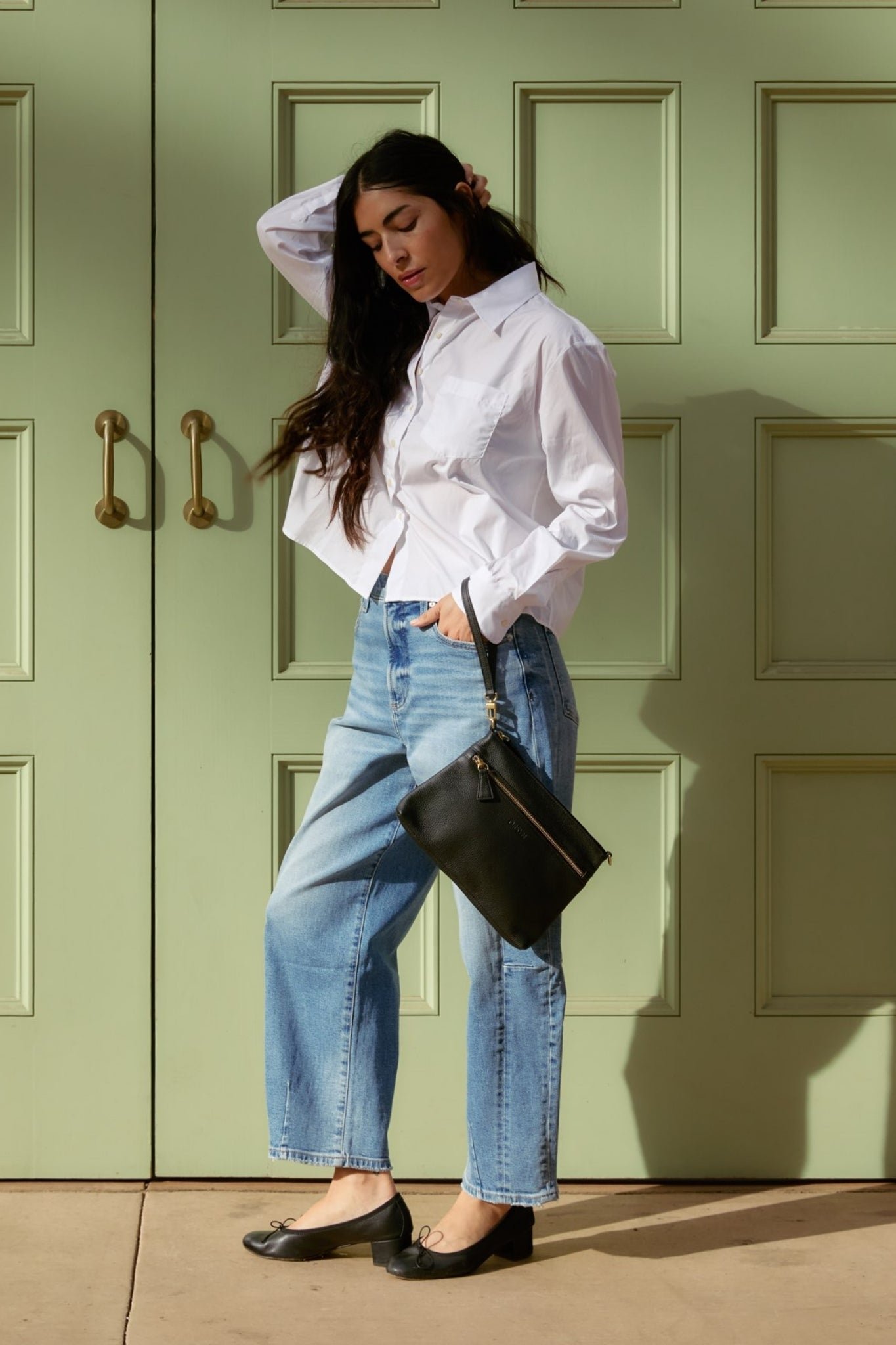 Sydney Dual-Strap Leather Crossbody - Image 5