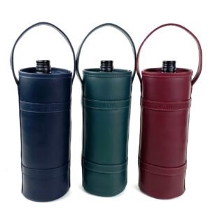Artisan Leather Bottle Tote
